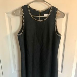 Calvin Klein embroidered denim shift dress, size 8